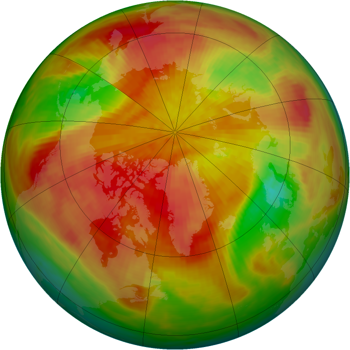 Arctic ozone map for 10 April 1981